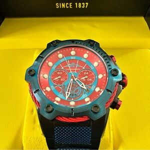 Invicta Chronograph Watch with Red and Blue Dial Spiderman Limited Edition